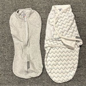 SwaddleMe Gray and Chevron Swaddle Duo